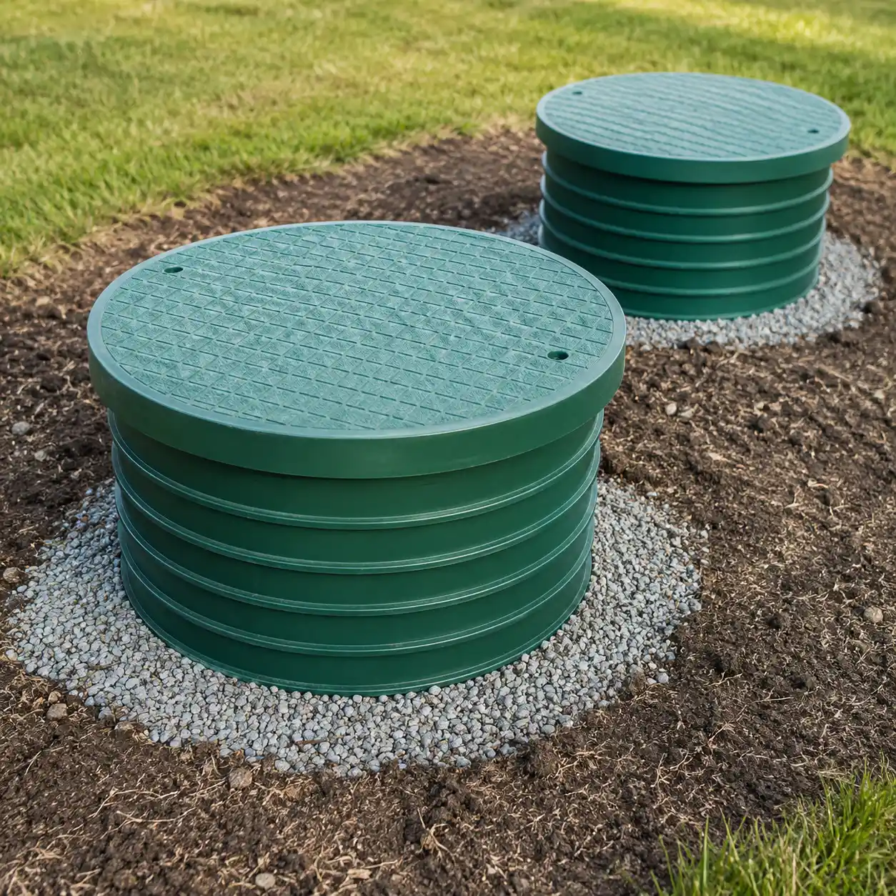 Clean septic risers after a maintenance visit in Providence County, Rhode Island