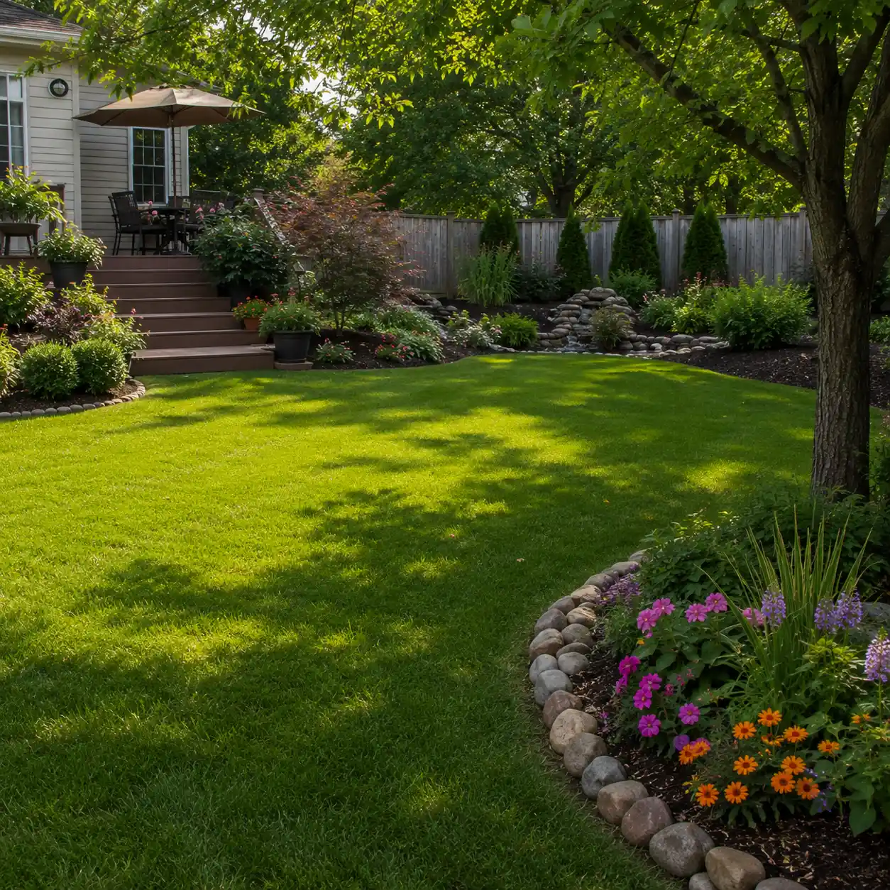 Landscaped property near a protected Rhode Island watershed area